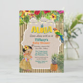 Aloha Luau Baby shower tropical Invitation (Debout devant)