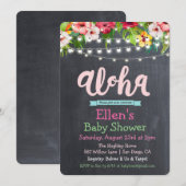 Aloha Luau Baby shower tropical Invitation (Devant / Derrière)