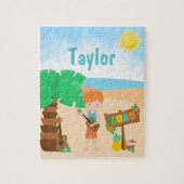 Aloha Luau Beach Cheveux rouges Boy Jigsaw Puzzle (Vertical)