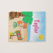 Aloha Luau Beach Cheveux rouges fille puzzle puzzl (Horizontal)