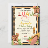 Aloha Luau Invitation Anniversaire (Devant)