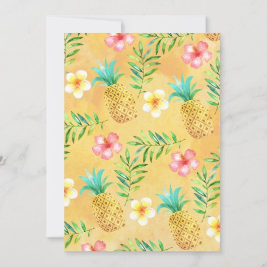 Aloha Luau Invitation Anniversaire (Dos)