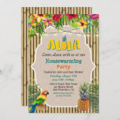 Aloha Luau Tropical Housewarming Uitnodiging (Voorkant / Achterkant)