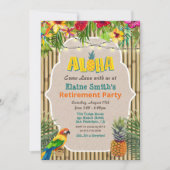 Aloha Luau Tropical Retirement Party Invitation (Devant)