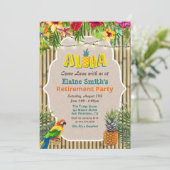 Aloha Luau Tropical Retirement Party Invitation (Debout devant)