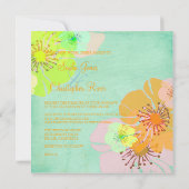 Aloha/Luau Wedding Invitations Kaart (Achterkant)