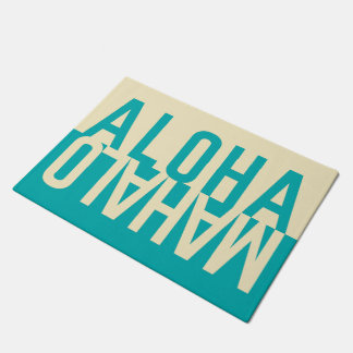 Aloha & Mahalo (Seafoam) Deurmat
