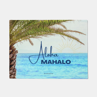 ALOHA MAHALO - TROPISCHE HAWAII-DOORMAT - DEURMAT