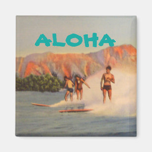 Aloha met  surfers in Hawaï Magneet