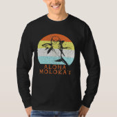 Aloha Molokai  Hawaiian Island Dolphin Artw T-shirt (Voorkant)