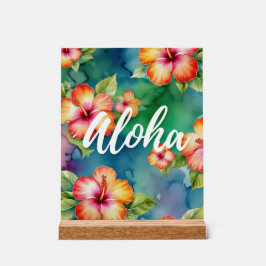 Aloha mooie hibiscus bloem patroon Hawaii Acryl Bord