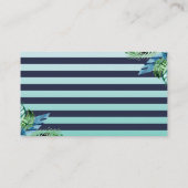 Aloha Navy Blue Pineapple Baby shower Book Request Informatiekaartje (Achterkant)