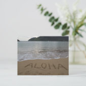 Aloha op het strand briefkaart (Staand voorkant)