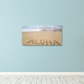 Aloha op het strand canvas afdruk (Insitu (Houten vloer))