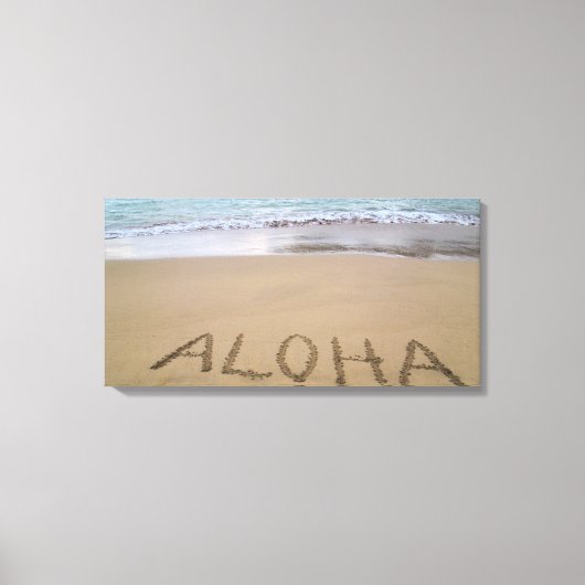Aloha op het strand canvas afdruk (Voorkant)