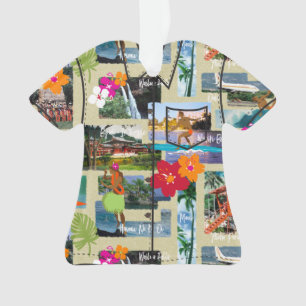 Aloha Paradise Hawaiian Briefkaart Aloha Shirt Ornament