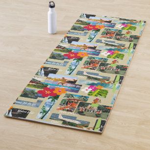 Aloha Paradise Hawaiian  Briefkaart Yogamat