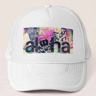 Aloha Paradise Trucker White Out Trucker Pet