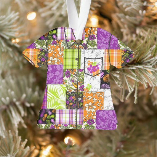 Aloha Patchwork Hawaiian Tropical Aloha Shirt (Arbre)