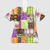 Aloha Patchwork Hawaiian Tropical Aloha Shirt Ornament (achterkant)