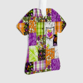 Aloha Patchwork Hawaiian Tropical Aloha Shirt Ornament (voorkant)