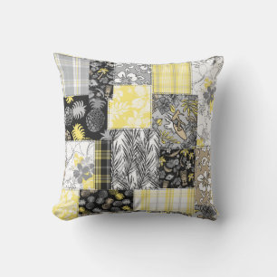 Aloha Patchwork Hawaiian Tropische Prints - Neutra Buitenkussen