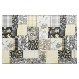Aloha Patchwork Hawaiian Tropische Prints - Neutra Stof