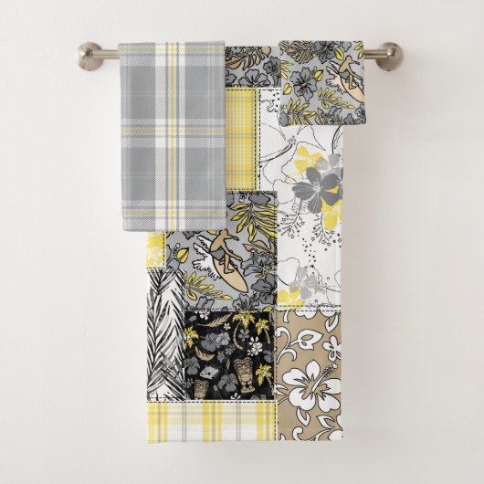 Aloha Patchwork Imprimés tropicaux hawaïens - Neut (En situation)