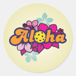 Aloha Pickleball Ronde Sticker