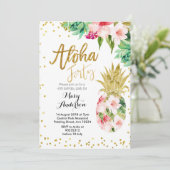 Aloha Pineapple 40e anniversaire Invitation (Debout devant)