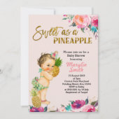 Aloha Pineapple Baby shower Uitnodiging (Voorkant)