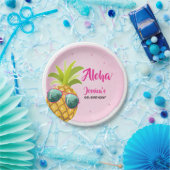 Aloha Pineapple Birthday Paper Bord Tropische Luau (Feest)