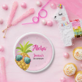 Aloha Pineapple Birthday Paper Bord Tropische Luau (Feest)