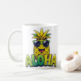 Aloha Pineapple Collectie Blauwgroen Koffie Mok