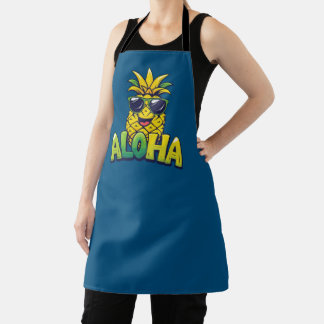 Aloha Pineapple Collectie Blauwgroen Schort