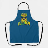 Aloha Pineapple Collectie Blauwgroen Schort (Voorkant)