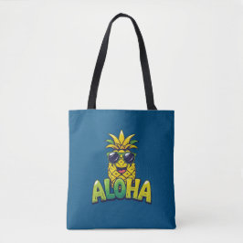 Aloha Pineapple Collectie Blauwgroen Schouder Canv Draagtas