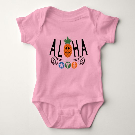 Aloha Pineapple Design - Baby Jersey Bodysuit (Voorkant)