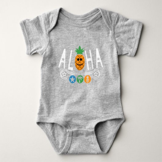 Aloha Pineapple Design - Baby Jersey Bodysuit (Voorkant)