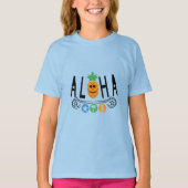 Aloha Pineapple Design - Girls' Basic T-Shirt (Voorkant)