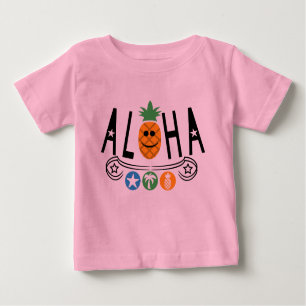 Aloha Pineapple Design - T-shirt Baby Fine Jersey