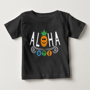 Aloha Pineapple Design - T-shirt Baby Fine Jersey