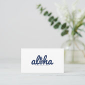Aloha pineapple LogoColor-Navy Visitekaartje (Staand voorkant)