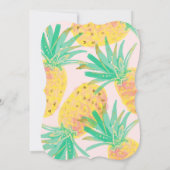 Aloha Pineapple Party Invitation Kaart (Achterkant)