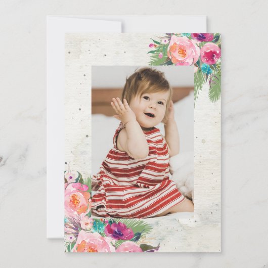 Aloha Pineapple première invitation anniversaire (Dos)