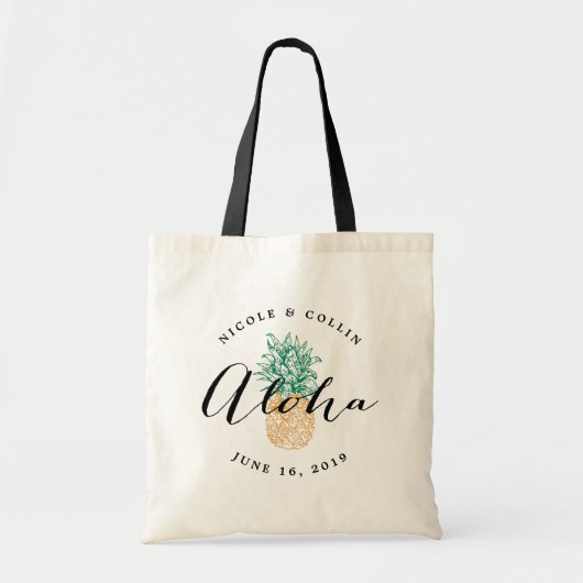 Aloha Pineapple | Sac de bienvenue Mariage (Devant)