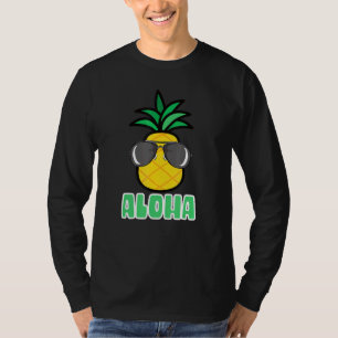 Aloha Pineapple Sunbril Hawaiian Tiki T-shirt