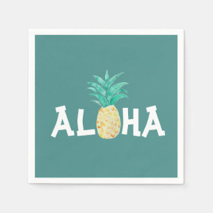 Aloha Pineapple Tropical Party Paper Napkin Servet