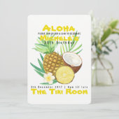 Aloha, Pineapple Tropische Uitnodiging (Staand voorkant)
