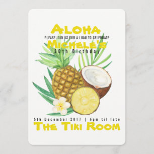 Aloha, Pineapple Tropische Uitnodiging